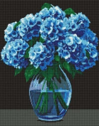Diamentowa mozaika - Bukiet hortensji 40x50cm - Ideyka