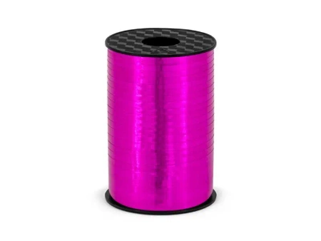 Wstążka plastikowa c. różowy 5mm/225m - PartyDeco