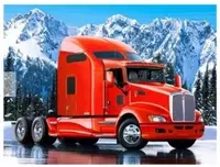 Diamentowa mozaika ciężarówka solo w górach zimą NO-1008768 - Norimpex