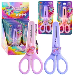 Nożyczki dziecięce z osłonką Konik 14cm MIX - Leantoys