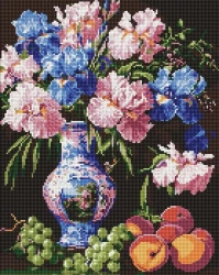 Diamentowa mozaika - Piękno irysów 40x50cm - Ideyka