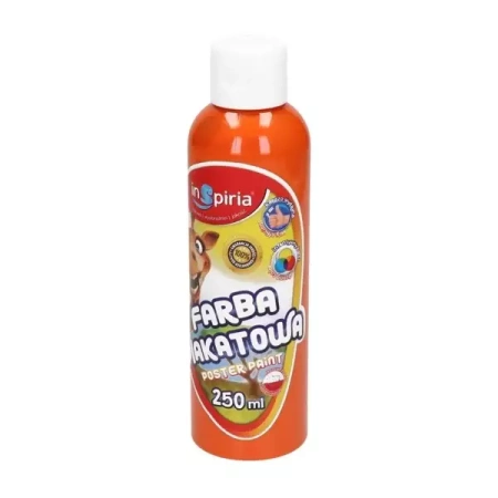 Farba plakatowa pomarańczowa 250ml - InSpiria