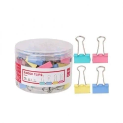 Klipsy mix kolorów 25mm 48szt DELI