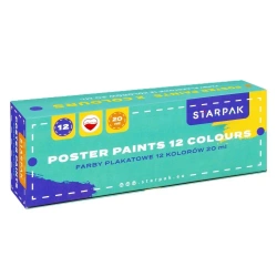Farby plakatowe 20ml School2 12 kolorów - STARPAK
