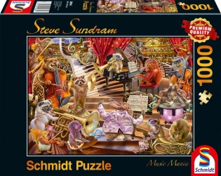 Puzzle 1000 PQ Zwierzaki grają koncert S. Sundram 109089 - Schmidt Puzzle
