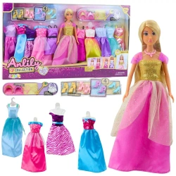 Zestaw duży modowy Anlily lalka sukienki 24el - Leantoys