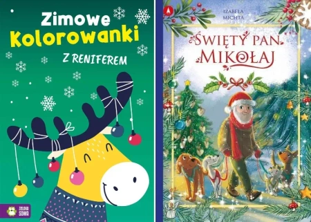 GOTOWA PACZKA MIKOŁAJKI POD CHOINKĘ Książka Kolorowanki Gra Naklejki Prezen - Opracowanie zbiorowe