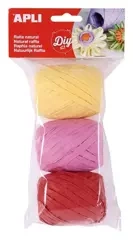 Rafia Candy sztywna naturalna 30m 3 kolory - Apli