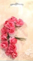 Różyczki papierowe 12szt różane - Galeria Hobby