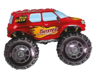 Balon foliowy 61cm Samochód Twister czerwony - Godan