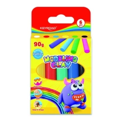 Plastelina 90g 6 kolorów - Keyroad