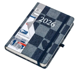 Kalendarz 2026 B6 dzienny Jazz jeans-serca - praca zbiorowa