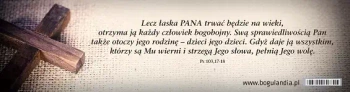 Zakładka do książki. Lecz łaska Pana trwać będzie na wieki...