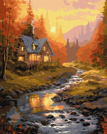 Malowanie po numerach - Słoneczna dolina 40x50cm - Ideyka