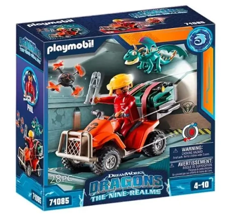 Zestaw z figurkami Dragons 71085 Icaris Quad & Phil - Playmobil