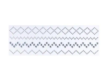 Dżety samoprzylepne srebrne paski 30cm - Brewis