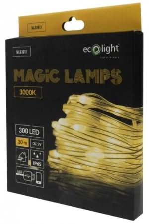 Magiczne lampki 300 led 3000K 30m DC5V - Eco Light