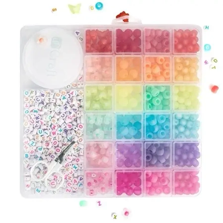 Zestaw koralików do wyrobu biżuterii ok.979szt - Dalprint dpCraft