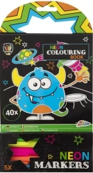 Kolorowanka neonowa Potworek