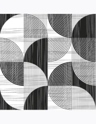 Serwetki DAISY Lunch SD 330x330 Geometria czarno białe 044502 - POL-MAK