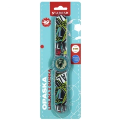 Opaska na rękę Linijka z gumką Boy - STARPAK