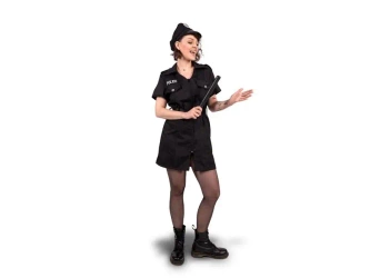Strój Policjantka czarny rozm. M - PartyDeco