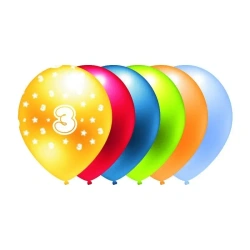 Balon metalik nadruk 3 5szt - GoParty