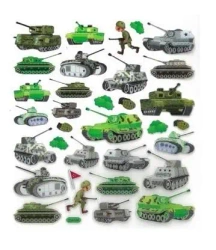 Naklejki papierowe - Czołgi 33szt - Dalprint