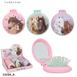 Szczotka składana z lusterkiem Miss Melody 1szt.mix 13220A - DEPESCHE