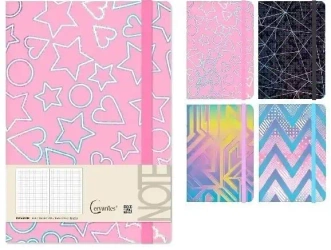 Notatnik A5/96K kratka na gumkę MIX - Cervantes