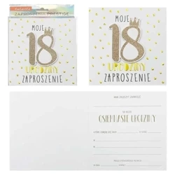Zaproszenie Urodziny 18 5szt - Kukartka