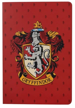 Harry Potter Notatnik A5 linia - Herb Gryffindoru - Half Moon Bay