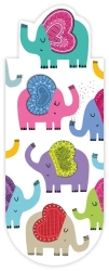 Zakładka magnetyczna owal Kolorowe słonie - Henry