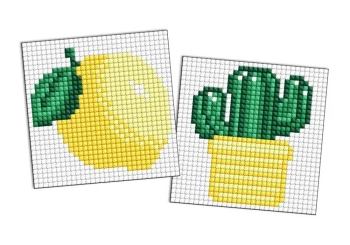 Diamentowa mozaika na magnes - LOL Cytryna 9x9cm - Ideyka