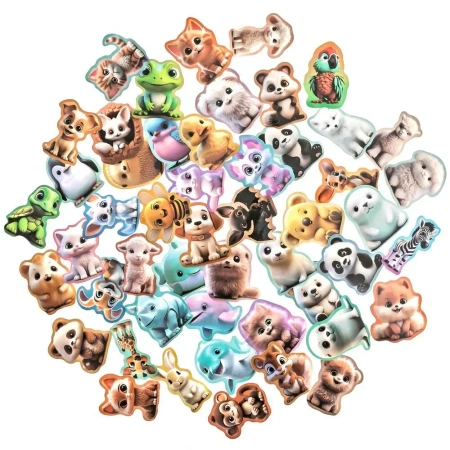 Naklejki winylowe - kreskówkowe zwierzątka 4-6cm - Dalprint dpCraft