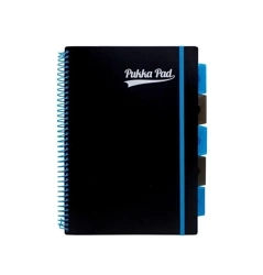 Project Book Neon Black A4/100K kratka niebieski - PUKKA