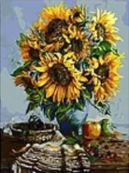 Malowanie po numerach - Słoneczniki 30x40cm - ADAR