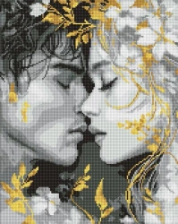 Diamentowa mozaika - Spojrzenie ustami 40x50cm - Ideyka