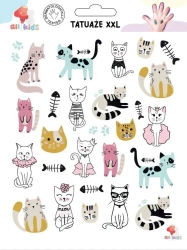 Tatuaże zmywalne dla dzieci Kotki XXL - Praca zbiorowa
