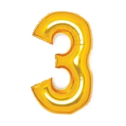 Balon foliowy cyfra 2 złota 50x66cm - Amscan