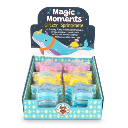 Brokatowa skacząca plastelina gwiazdka 15g Magic Moments 1 szt.mix - TRENDHAUS