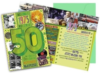 Karnet Urodziny 50 - Kukartka