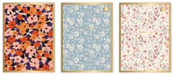 Zeszyt A4/60K kratka Metallic Floral (5szt) - INTERDRUK