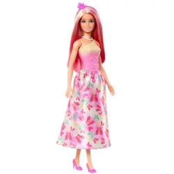 Barbie Księżniczka Lalka różowy strój HRR08 - Mattel