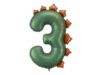 Balon foliowy 3 Dinozaur 92cm - PartyDeco
