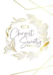 Karnet B6 PR-179 Chrzest złoty wianek - Kukartka
