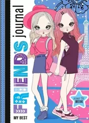 Zeszyt przyjaciółek 135x197/48K TW brokat nieb. - Fresh