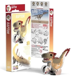Dinozaur Raptor Eugy. Eko Układanka 3D - Eugy