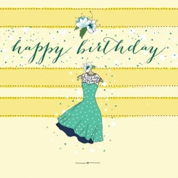 Karnet Swarovski kwadrat CL0205 Urodziny Sukienka - Clear Creations