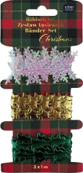 Zestaw tasiemek Shapes 3x1m Christmas - INTERDRUK